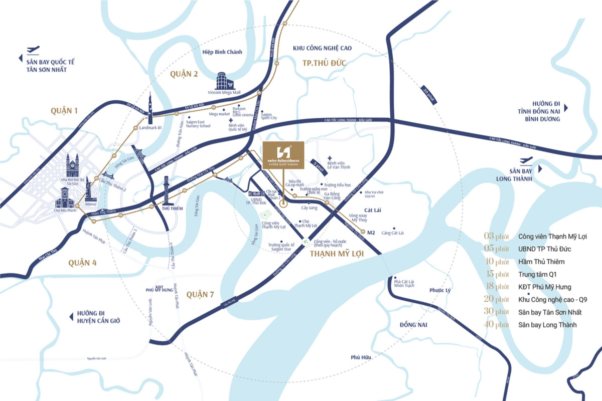 vị trí dự án The Upper East Saigon