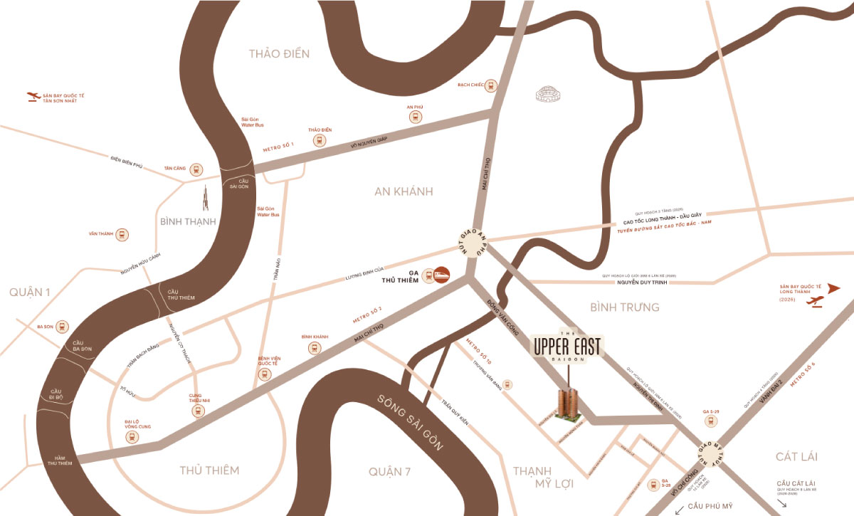 vị trí dự án The Upper East Saigon